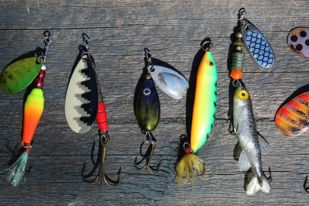 Different types of UV light lures used in fishing